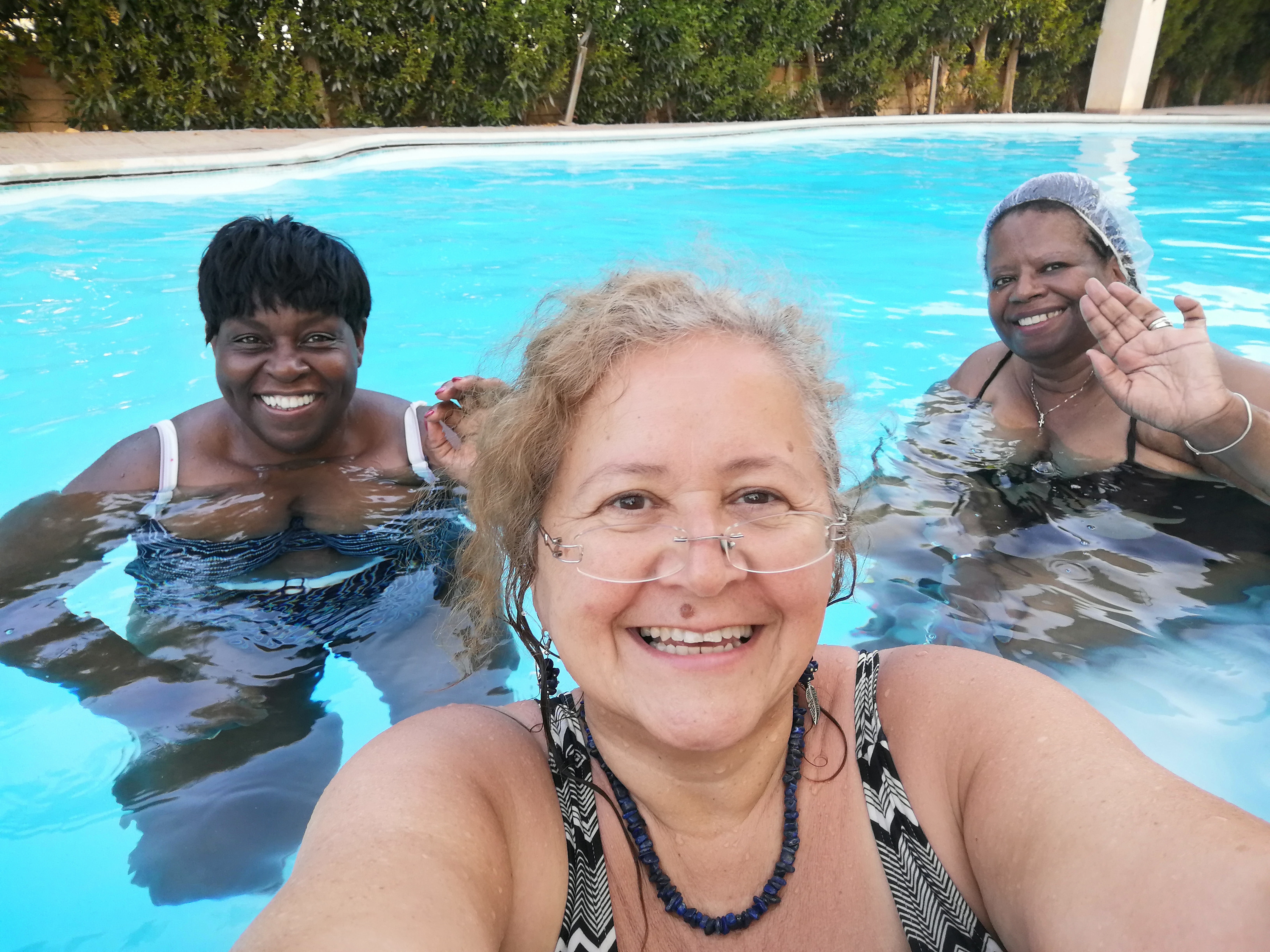Enjoying the pool at Healing Retreats Egypt